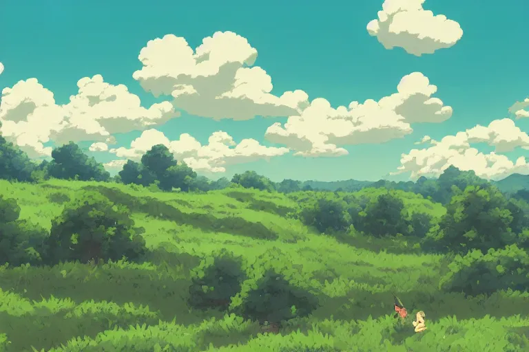 Prompt: landscape, summer, morning, beautiful cloud, quiet, no people, Anime Background, illustration, sharp focus, intricate, super wide angle, trending on artstation, trending on deviantart, pixelart, pixelperfect, pixel art, pixel, color limit, nearest neighbor, hard edges, art of Kirokaze pixel, art of Regular FHC, art of Pixel Jeff Franek, art of Aaron Hain, art of kryssalian, Eastward, Pixpil