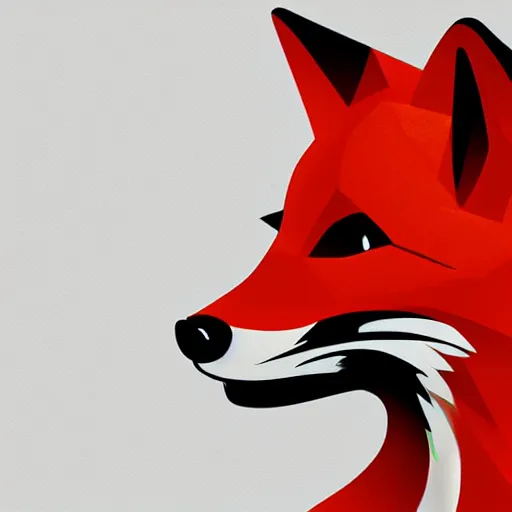 Prompt: digital art of a fox, dribbble. com