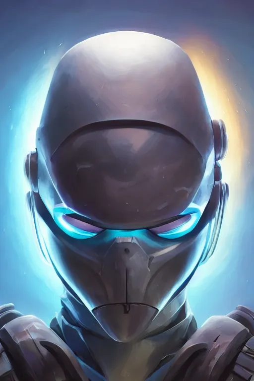 Image similar to epic mask helmet robot ninja portrait stylized as fornite style game design fanart by concept artist gervasio canda, behance hd by jesper ejsing, by rhads, makoto shinkai and lois van baarle, ilya kuvshinov, rossdraws global illumination radiating a glowing aura global illumination ray tracing hdr render in unreal engine 5