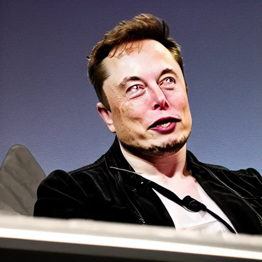 Prompt: elon musk with tusks