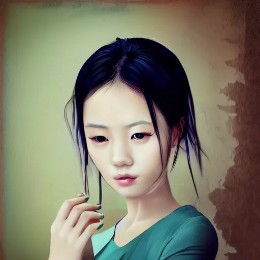 Portrait of a beautiful asian girl - Finished Artworks - Krita Artists