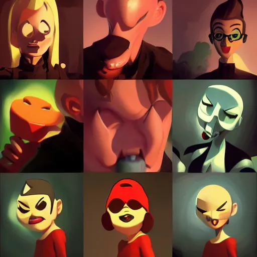 Image similar to face icon stylized minimalist the grim adventures of billy and mandy, loftis, cory behance hd by jesper ejsing, by rhads, makoto shinkai and lois van baarle, ilya kuvshinov, rossdraws global illumination