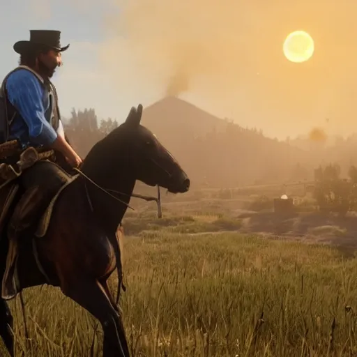 Image similar to a screenshot from red dead redemption 2 ( 2 0 1 8 )