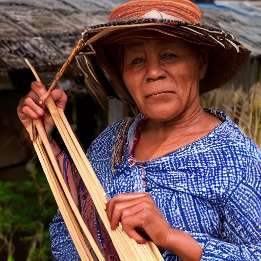 Prompt: a woman holding a kanabo