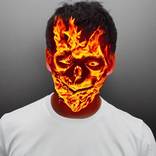Image similar to burning face