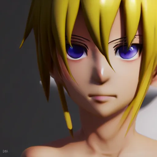 Image similar to Kagamine Rin high detailed 3d render, unreal engine 5, 8k