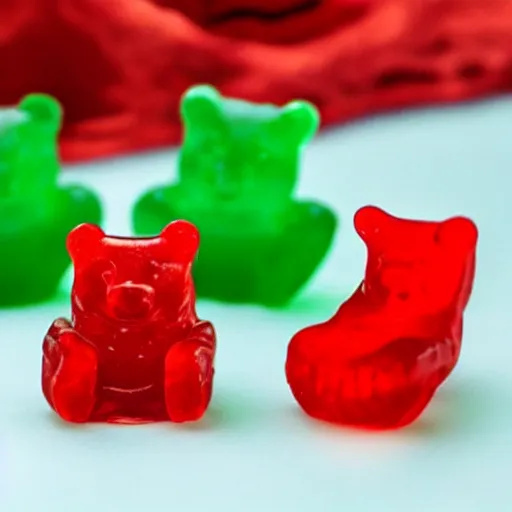Image similar to gummy bear made out of skin
