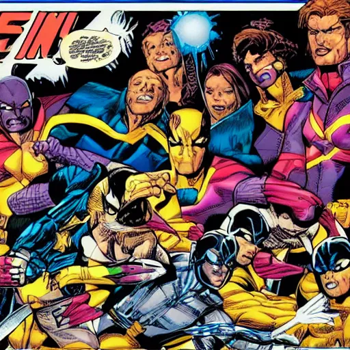Prompt: x-men comic book splash page, highly detailed