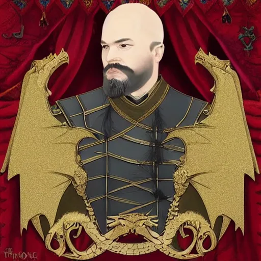 Image similar to Dragon from Game of Thrones as russian Tsar,