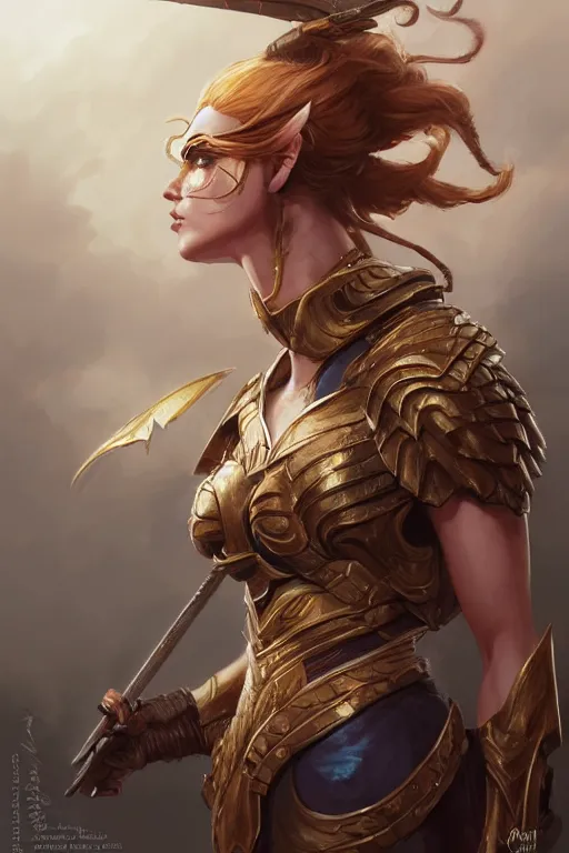 Image similar to amazon valkyrie athena, d & d, fantasy, portrait, highly detailed, headshot, digital painting, trending on artstation, concept art, sharp focus, illustration, art by artgerm and greg rutkowski and magali villeneuve