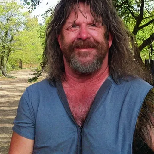 Prompt: Rick the mullet man