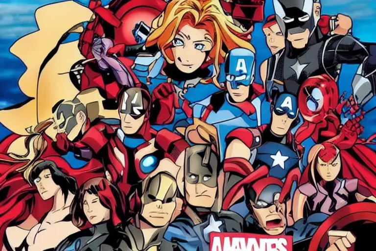 Image similar to Avengers anime series