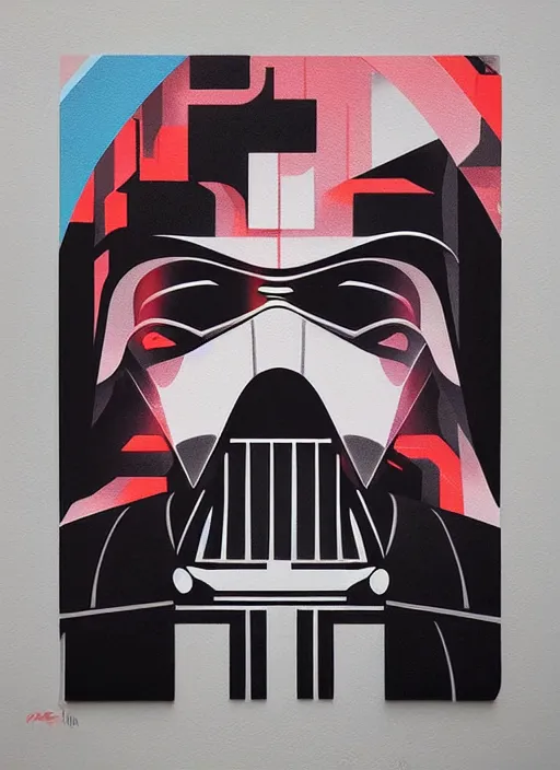 Image similar to portrait of darth vader, by sachin teng, organic, cables, matte painting, geometric shapes, hard edges! graffiti, street art