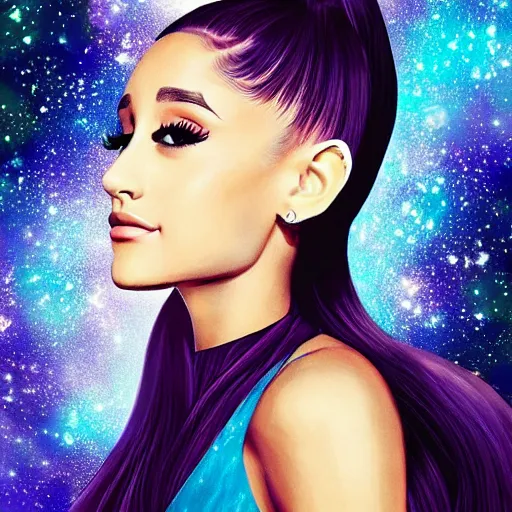 Prompt: “Ariana Grande Sweetner album in Novi Stars art style”