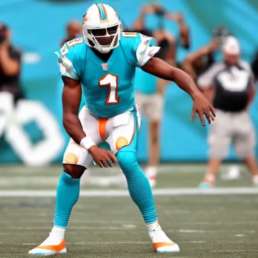 Image similar to Cam newton in a Miami dolphins uniform