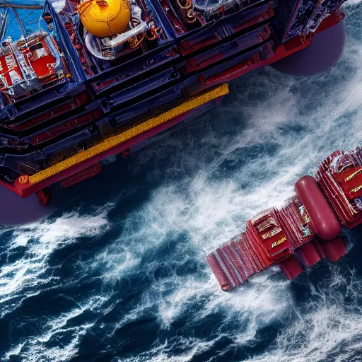 Prompt: photography of a fpso, ultra detailed, 8 k, cinematic lighting, natural background, trending on artstation, rough seas