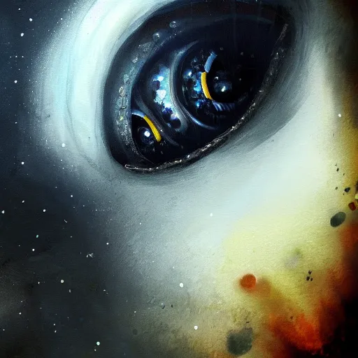 Image similar to terrible eyes from another world look out of the darkness, fabulous illustrations, oil painting, elegant, 4k, 8k ,