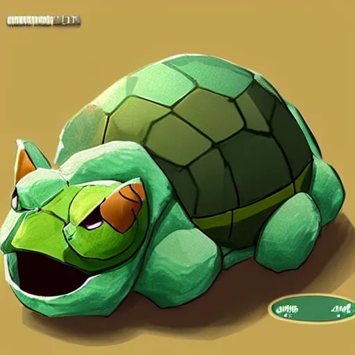 Image similar to A pokemon that looks like A tortoise, the shell is a full fondue，Trending on art station. Unreal engine.