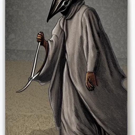 Prompt: plague doctor by andrew redding