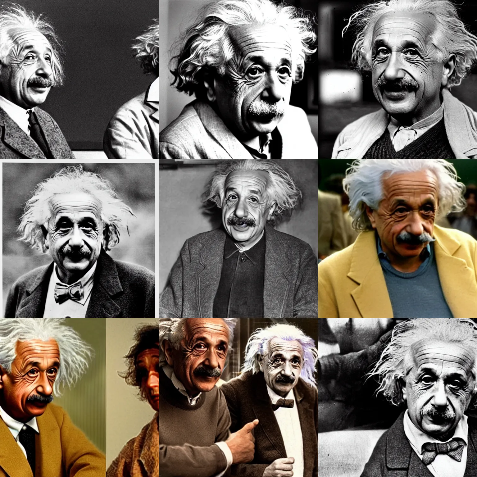 Prompt: Albert Einstein as a character in the movie Rocky
