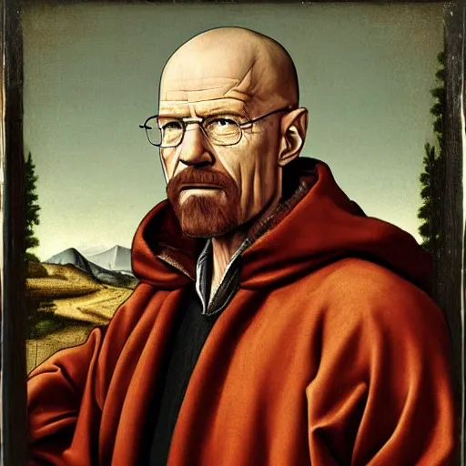 Image similar to renaissance portrait of walter white