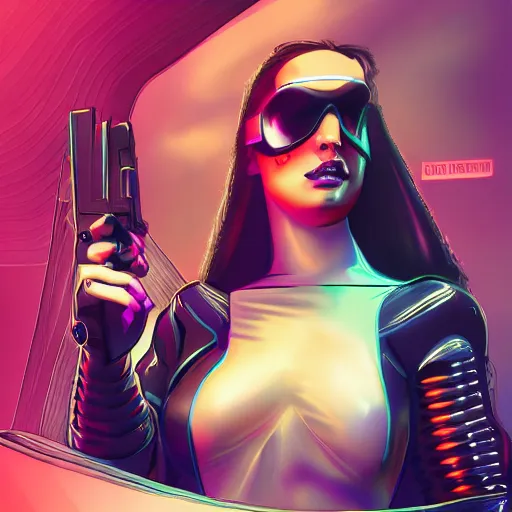 Image similar to cyberpunk kim ill sung as the leader of a futuristic communist nation, cybernetics, sharp lines, digital, artstation, colored in