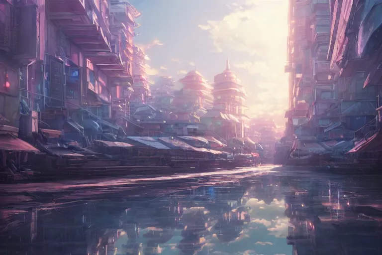 Image similar to ultra realistic city the sky, colors, 8 k, hd, details, fantasy, epic, ancient city, landscape illustration concept art anime key visual trending pixiv fanbox by wlop and greg rutkowski and makoto shinkai and studio ghibli and kyoto animation symmetrical facial features