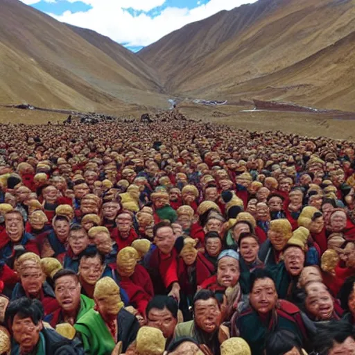 Image similar to where's wally, tintin in tibet