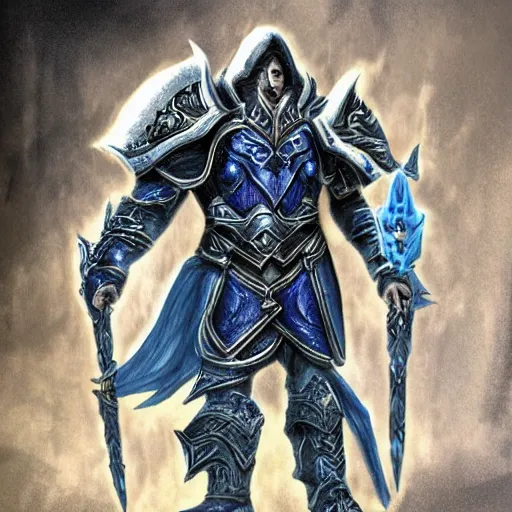 Image similar to arthas in the style of graven tung, concept art