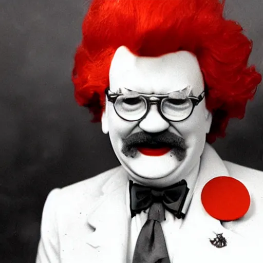 Prompt: colonel Sanders as ronald mcdonald