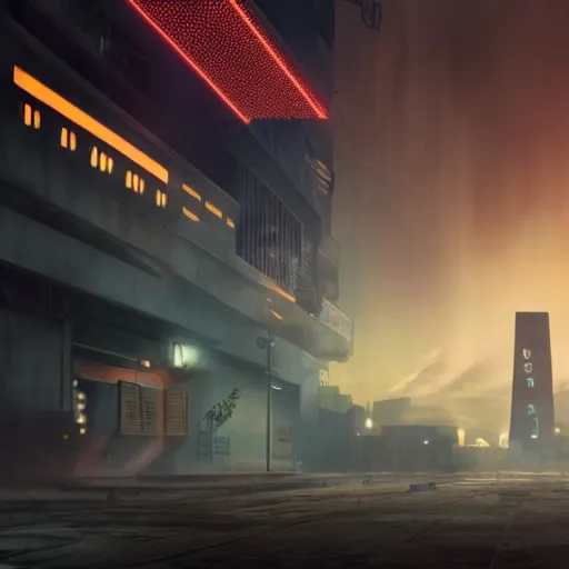 Image similar to photorealistic blade runner 2049 setting