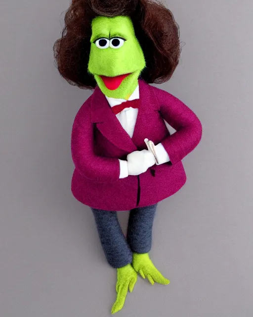 Image similar to phyllis vance as a muppet. highly detailed felt. hyper real photo. 4 k.