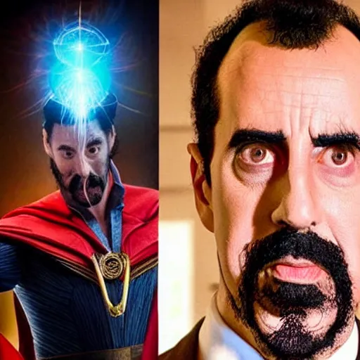 Image similar to “borat as dr strange”