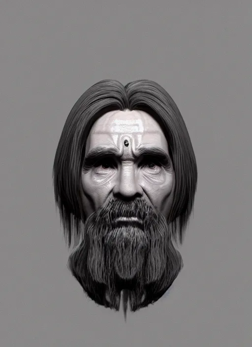 Image similar to 3 d render by alex grey depicting charles manson wearing a corn costume, 8 k, blender, wayne thiebaud brushstrokes