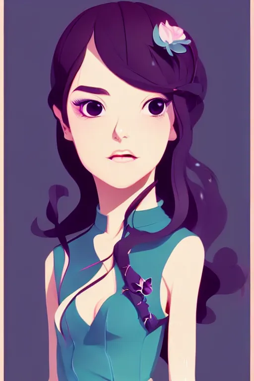 Image similar to fullbody portrait of a cute fantasy fashionable cartoon girl, clean cel shaded vector art. shutterstock. behance hd by lois van baarle, artgerm, helen huang, by makoto shinkai and ilya kuvshinov, rossdraws, illustration,