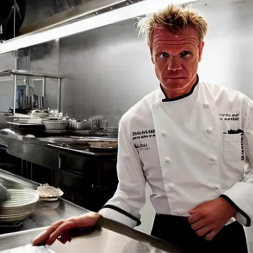 Prompt: Chef Gordon Ramsey as Walter White