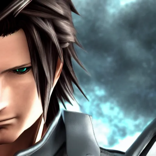 Image similar to squall from final fantasy viii, advent children still