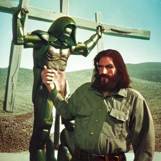 Image similar to john kane ( doomguy ) accepting jesus
