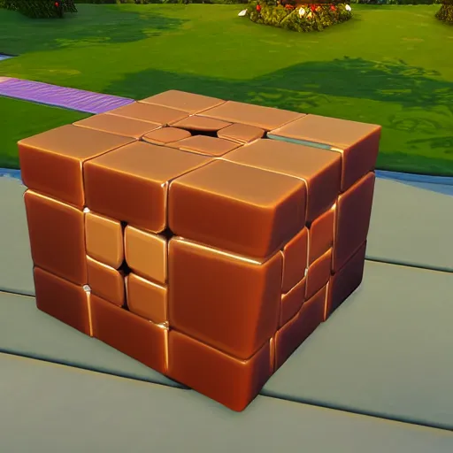 Prompt: oiled magic cube, the sims 4