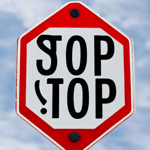 Prompt: photo of a stop sign