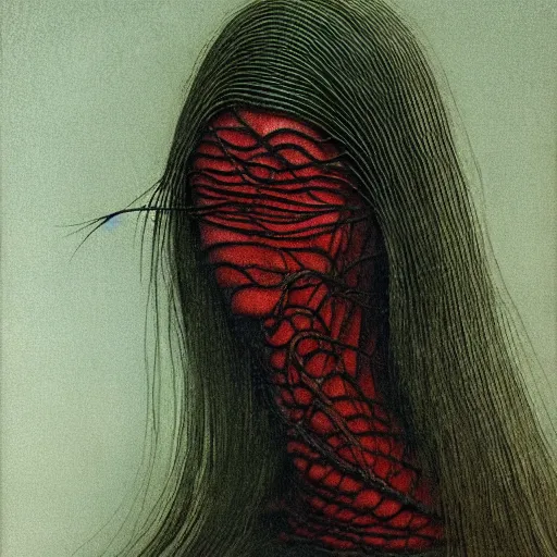 Prompt: tomie by junji ito in the style of zdzisław beksiński and h.r. giger, oil on canvas, intricately detailed artwork, full 8k high quality resolution, recently just found unknown masterpiece, renaissance painting, photorealism, 8k high detail, Sigma 85 mm f 1.4, Studio Light, Studio Ghibli, jacek yerka, alex gray, zdzisław beksiński, dariusz zawadzki, jeffrey smith and h.r. giger, oil on canvas, 8k highly professionally detailed, trending on artstation