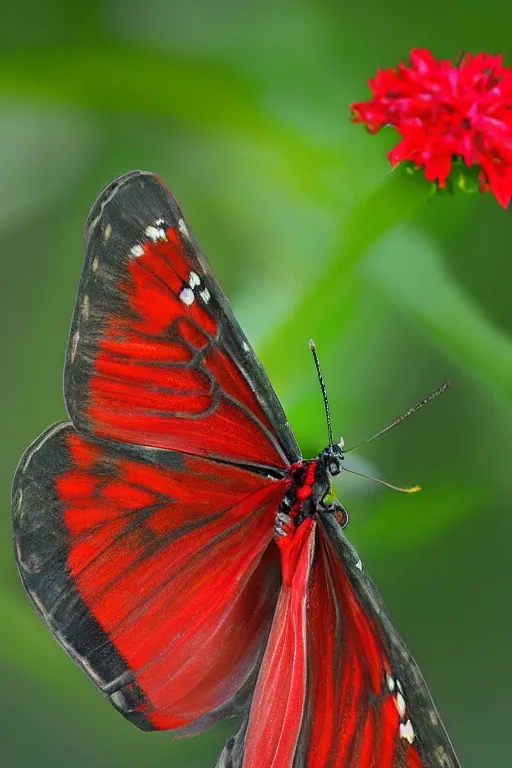 Prompt: lycoris radiata and butterfly, close up, volumetric light, ninagawa mika