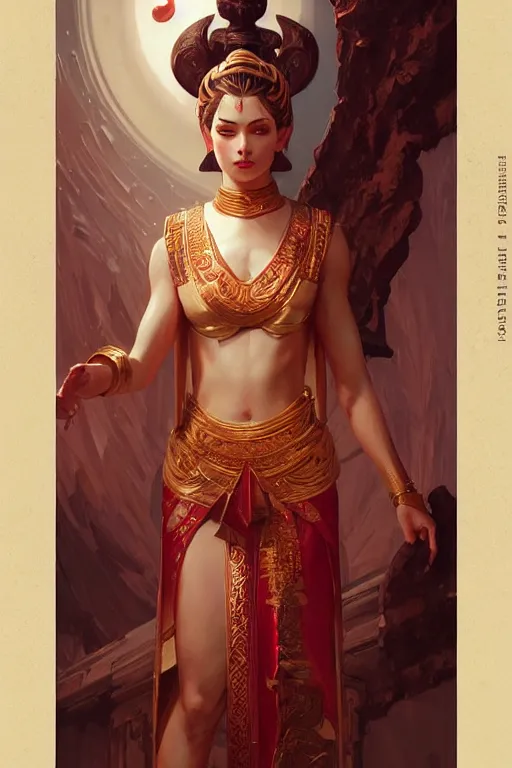 Image similar to temple, taosim, painting by greg rutkowski, j. c. leyendecker, artgerm