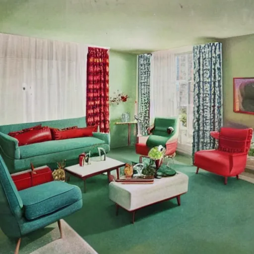 Prompt: 1950s living room