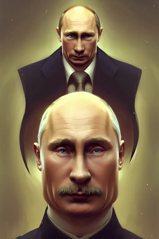 Image similar to vladimir putin as a robotnik, realistic portrait, symmetrical, highly detailed, digital painting, artstation, concept art, smooth, sharp focus, illustration, cinematic lighting, art by artgerm and greg rutkowski and alphonse mucha