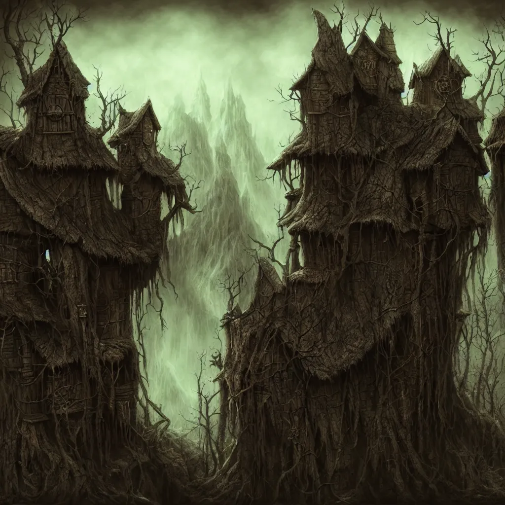 Prompt: evil old hags, detailed matte painting, fantasy, dark