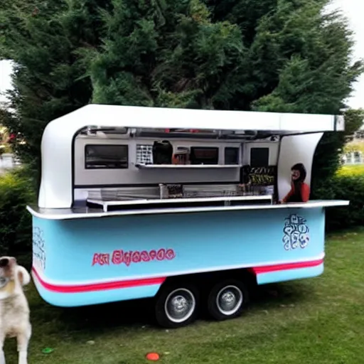 Image similar to futuristic food truck