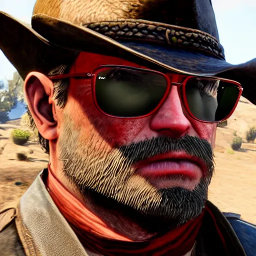 Ray Ban Glasses In Red Dead Redemption 2 Stable Diffusion