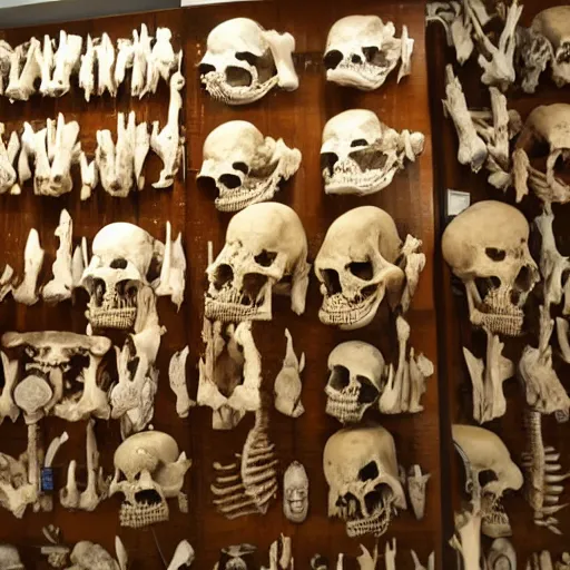 Image similar to museum of dragon, bones of head