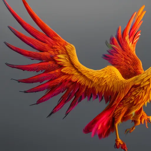 Prompt: A colorful phoenix, 8k, hyper realistic, insanely detailed, HDR, octane render